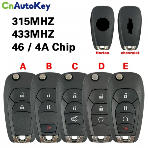 CN014120  Original 2/3/4/ button Key For Chevrolet Spark Sonic/Trax 2019-2021 FCC13522781 315/434Mhz 4A/46 Chip