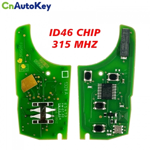 CN014095 Original PCB 3+1 Button 315MHz ID46 PCF7941E Chip Remote For Chevrolet Replacement Upgraded smart card