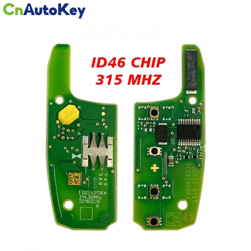 CN014094 Original PCB 4 Button Remote  For Chevrolet Replacement Upgraded smart card 315MHz ID46 PCF7961E Chip