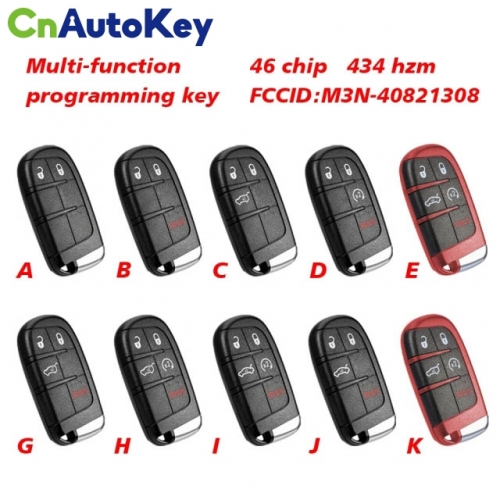 CS086009  Car Smart Key Shell 2/3/4/5 Buttons For Chrysler For Jeep Cherokee Dodge Ram 1500 2500 Journey Charger Challenger Durango