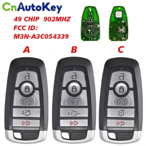 CN018142 FCCID M3N-A3C054339 902MHZ For New 2022 2023 Ford Mustang Lincoln Edge Explorer Expedition Fusion Mondeo Smart Key