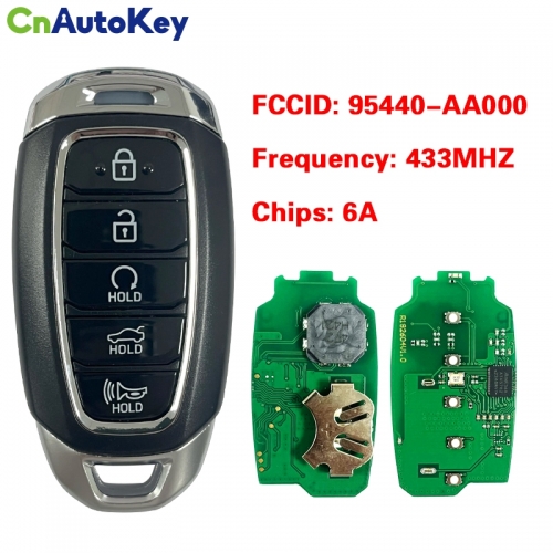 CN020141 For Hyundai Avante 2020+ Smart Key, 5Buttons 95440-AA000 433MHz, NYOMBEC5FOB2004
