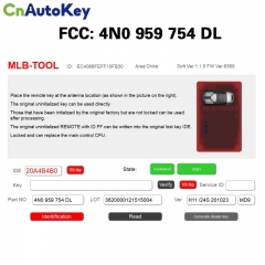CN008013 MLB Original OEM Smart Remote Key Control Car Fob 3 Button For Audi A8 2017+ 433MHz Keyless Go FCCID 4N0 959 754 DL
