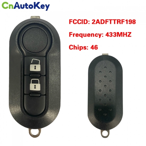CN017030 2 Button Flip Key FCC 2ADFTTRF198 433mhz 46Chip