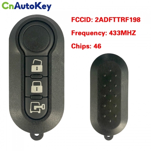 CN017031 3 Button Flip Key FCC 2ADFTTRF198 433mhz 46chip