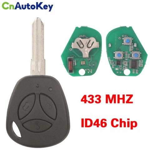 CN041001  Remote Car Key Alarm 433MHz ID46 Chip For Lada Priora Sedan Sport Kalina Granta Vesta X-Ray Xray 3 Buttons Replacement