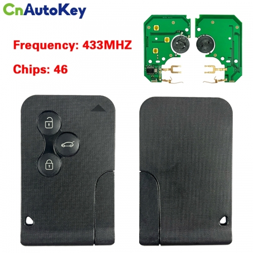 CN010002 3 Buttons 433MHz PCF7947 For Renault Megane Scenic 2003-2008