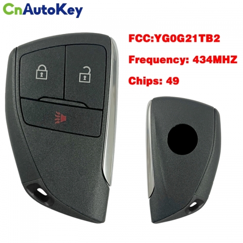 CN013009  For Buick Smart Remote Keyless GO 2+1 Button FCC: YG0G21TB2 434MHZ ID49 Chip