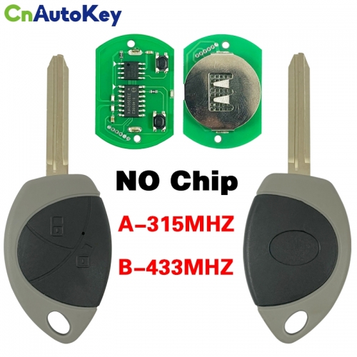 CN007333  For Toyota Cobra Straight Plate 2 Button 315/433.92MHz NO Chip