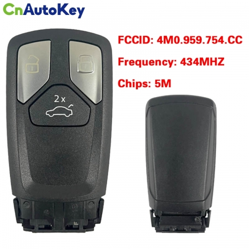CN008202 MLB Original 2+1 Buttons for Audi A4 A5 Q5 Q7 S4 S5 remote control key 434Mhz 5M chip FCC: 4M0 959 754 CC Keyless GO