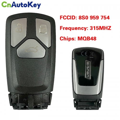 CN008207 Original 3 Buttons For Audi A3 Q2 Q3 Remote Control key 315Mhz MQB48 chip FCC: 8S0 959 754  Keyless GO
