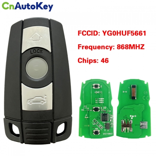 CN006028 BMW CAS3 Non-Proximity Remote Key 3 Buttons 868MHz PCF7945 FCC ID: YG0HUF5661