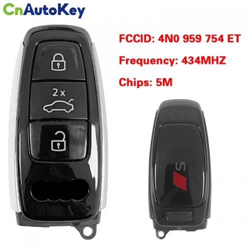 CN008209 MLB Original 3 Button 434MHZ 5M Chip for Audi A8 2017-2021 Smart Key Remote Control FCC ID 4N0 959 754 ET Keyless Go