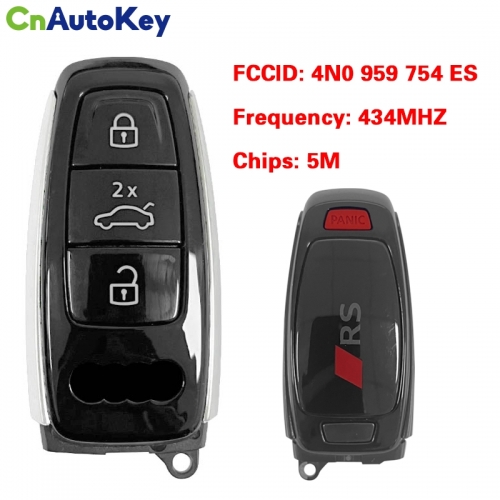 CN008212  MLB Original 3+1 Button 434MHZ 5M Chip for Audi A8 2017-2021 Smart Key Remote Control FCC ID 4N0 959 754 ES Keyless Go