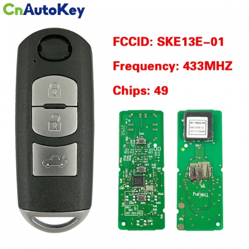 CN026016 3 Buttons Smart Car Key for MAZDA 2013-2019 CX-3 CX-5 Axela Atenza Model SKE13E-01 SKE13E-02 Control 433mhz