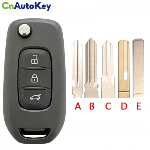 CS010075  For Renault CWTWB1G767 Flipped Remote Control Key Housing