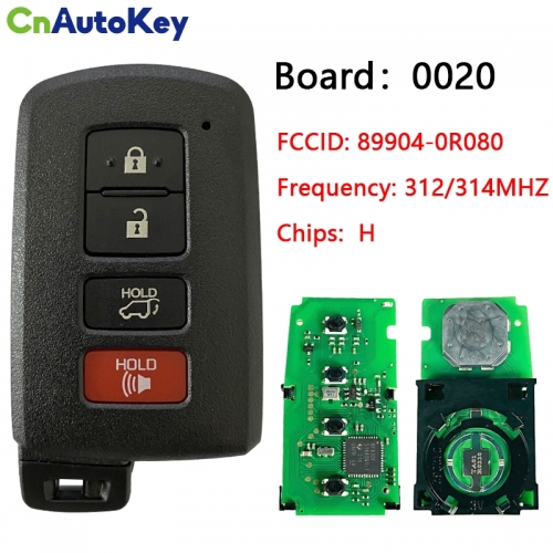 CN007156 2013-2018 For Toyota RAV4  4-Button Smart Key  PN 89904-0R080  HYQ14FBA  (G Board – 0020)