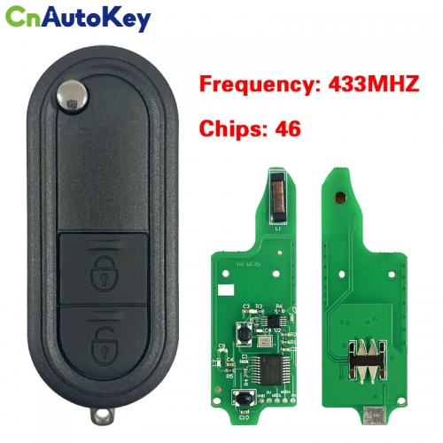 CN097011   433MHz ID46 chip 2 Button Replacement Flip Folding Remote Key Fob for for MG MG3