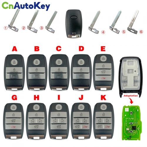 CS051045 Key shell For Kia With Blade 3/4/5/6 Button Remote Cover