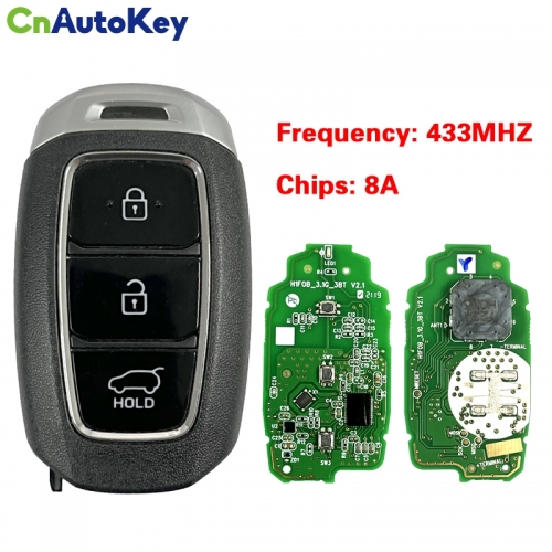 CN020323  2021 Hyundai Tucson Smart Key 3Buttons -433MHZ 8Achip