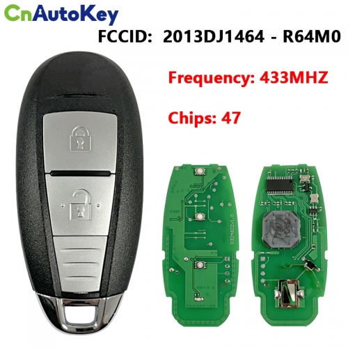 CN048006 Genuine Suzuki Grand Vitara 2015+ Smart Key, 2Buttons 37172-54P01 37172-54P02 433MHz, R64M0