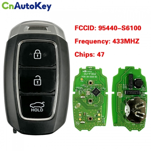 CN020322  2021 Hyundai Tucson Smart Key 3Buttons -433MHZ 47chip – 95440-S6100