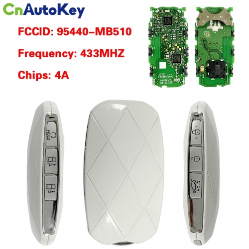 CN020328 For Hyundai 6-Button Smart Remote Control Keyless Go 95440-MB510 433MHZ 4A Chip