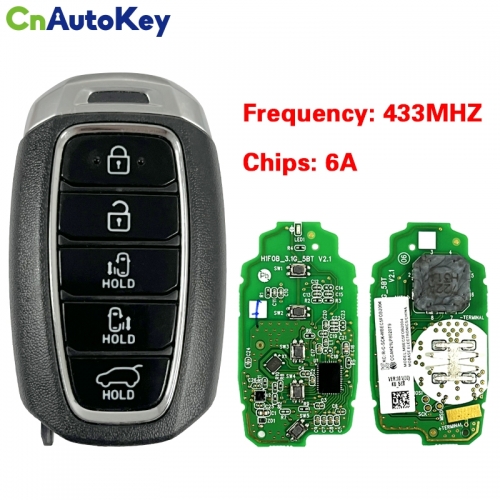 CN020324  For Hyundai Tucson Smart Key 5 Buttons -433MHZ 6Achip