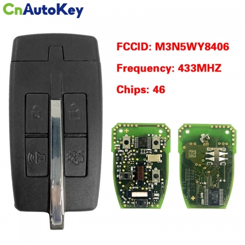 CN093016 Ford Lincoln 4 Button Proximity Smart Key Peps Fcc M3N5WY8406 Pn 164-R7034 164-R7032 433MHZ 46chip