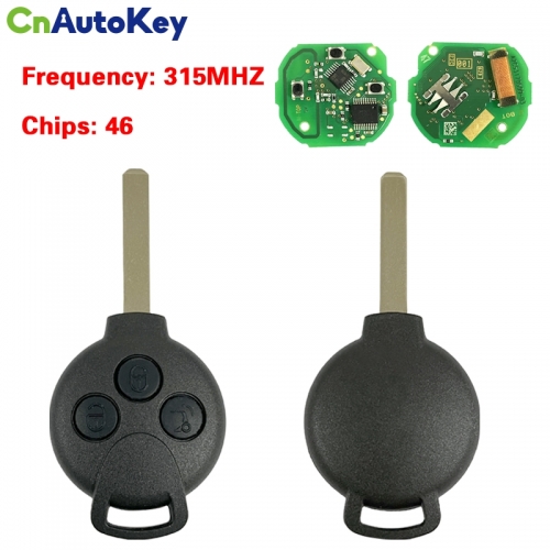 CN002100  For Mercedes Benz Smart Remote Control Key 3 Button Original Board Sub Factory Shell 315MHZ 46 Chip