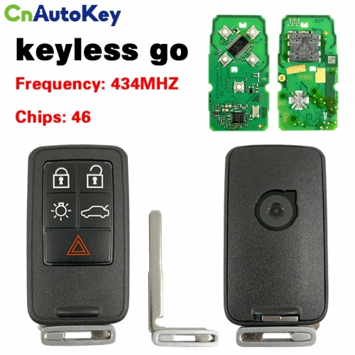 CN050019 Suitable for VOLVO 5 button intelligent remote control key original board sub shell 434MHZ 46 chip