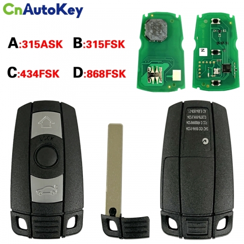 CN006041 keyless Go Remote Key for BMW 1 3 5 Series X5 X6 2006-2011 315LP/315/434/868/ ID46 chip