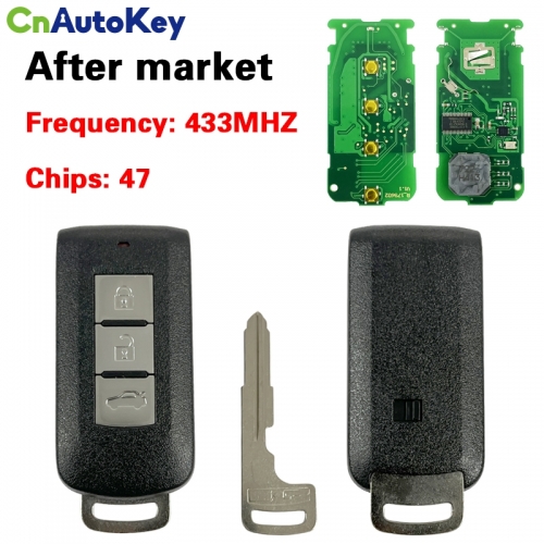 CN011009 3Btn Smart Remote Key Fob 433Mhz PCF7938(47) for Mitsubishi Lancer Outlander  Attrage  GHR-M004 B637B330