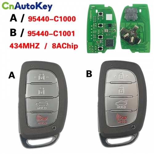 CN020146 For Hyundai Sonata 2015-2017 Genuine Smart Key Remote 4 Button 433MHz 95440-C1001 95440-C1000 CQOFD00120