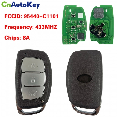 CN020288  Hyundai Sonata 2014-2017 Smart Key Remote 3 Buttons 433MHz 95440-C1101 95440-C1100NNA  FCCID: CQOFD00120