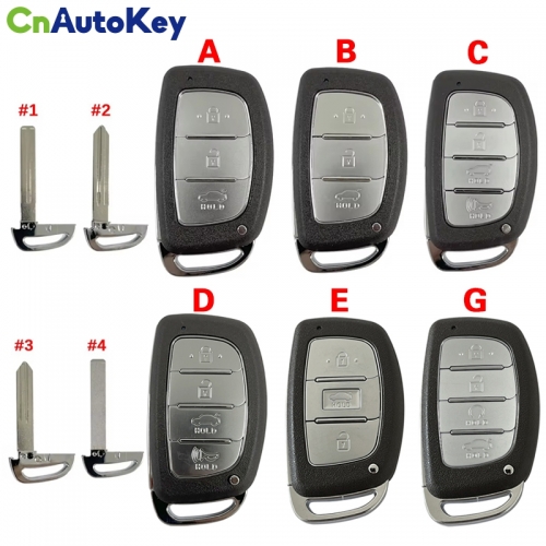 CS020060 Aftermarket 3 Button Key House Suitable For Hyundai Creta Elantra Sonata IX25 I40 8A Type Remote Replacement Key Shell