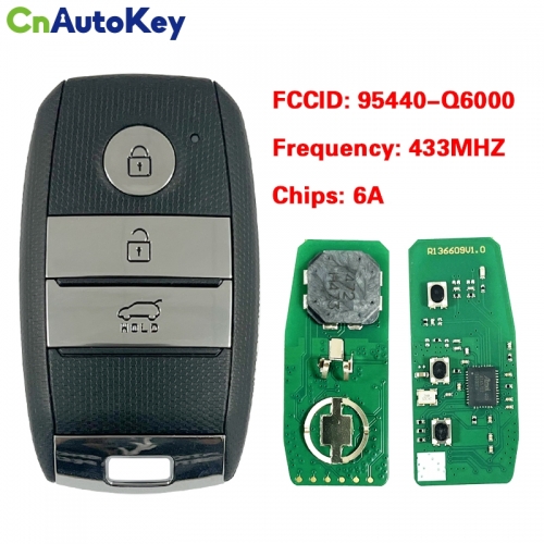 CN051128 Aftermarket KIA Seltos 2020 Smart Remote Key 3 buttons 433MHz FCC ID SYE3FOB1908 95440-Q6000