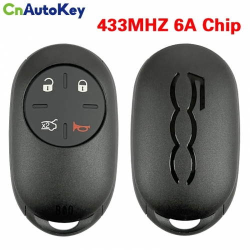 CN017038  for Fiat 500 3+1Button Smart Remote Key ATMEL AES 6A Transponder 433MHz Keyless Go