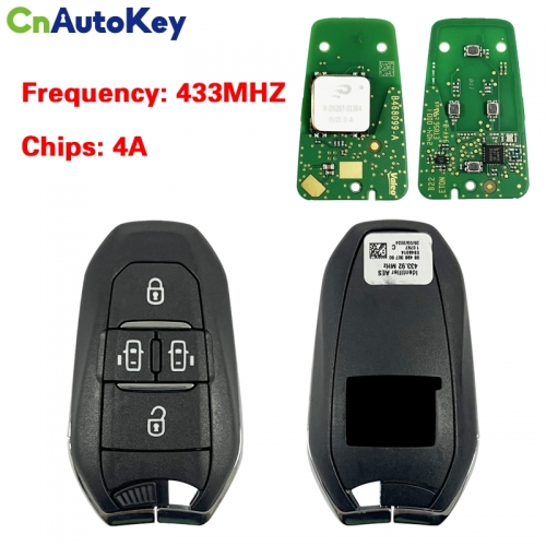 CN017036 Suitable for Fiat smart remote key with 4 buttons and 433MHz 4A chip