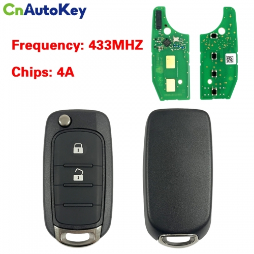 CN017033 Suitable for Fiat Smart Remote Key 2 Button 433MHz 4A Chip