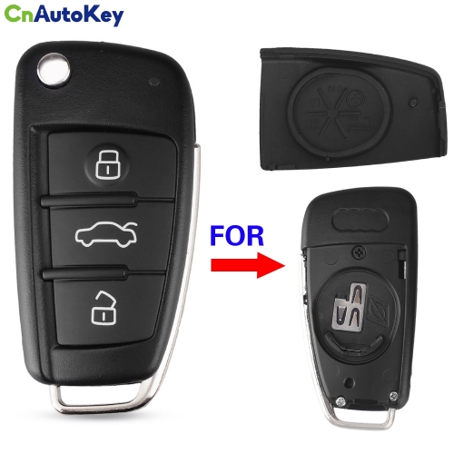 CS008003 3 Button Folding Flip Remote Key Shell Case Fob For Audi A2 A3 A4 A6 A6L A8 TT New