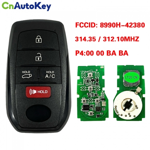 CN007320 2021 Toyota RAV4 Smart Remote Key 8990H-42380 8990H-42381 HYQ14FBX  314.35/312.10MHZ P4:00 00 BA BA