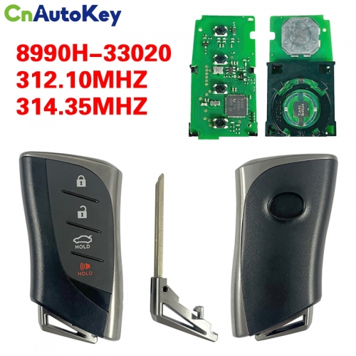 CN052075  For Lexus ES350 2018+ Smart Key, 4Buttons 8990H-33020 312.10/314.35, HYQ14FBF P4 A9