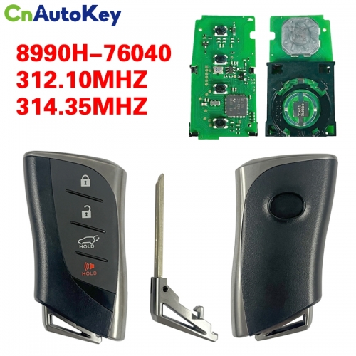 CN052073 For Lexus UX200 UX250 2019+ Smart Key, 4Buttons 8990H-76040 312.10/314.35, HYQ14FBF