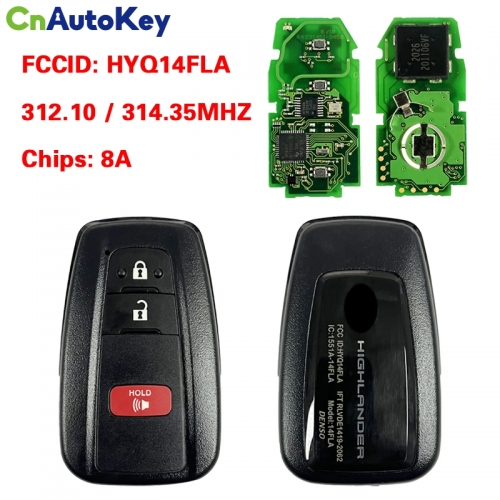 CN007335  Toyota Highlander 2019-2022 PROXIMITY remote SMART key HYQ14FLA Board 0351 312.10/314.35​​​​​​​MHZ