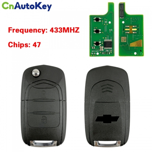 CN014121 Suitable for Chevrolet  intelligent remote control key 2 buttons 433MHZ 47 chip