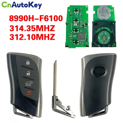 CN052060  For Lexus NX350 NX350H 2022+ Smart Key, 4Buttons 8990H-F6100 314.35/312.10, HYQ14FLC P4 BA