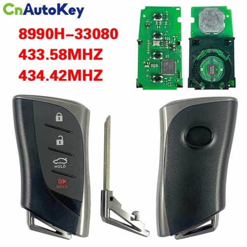 CN052069  For Lexus ES350 2019+ Smart Key, 4Buttons 8990H-33080 433.58/434.42, B2C2K2R P4 AA