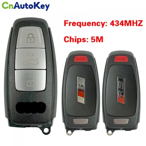 CN008196 Original 3+1 Button 434MHZ 5M Chip for Audi A8 2017-2021 Smart Key Remote Control Keyless Go 4N0 959 754 AF