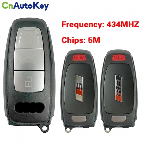 CN008197 Original 3+1 Button 434MHZ 5M Chip for Audi A8 2017-2021 Smart Key Remote Control Keyless Go 4N0 959 754 A